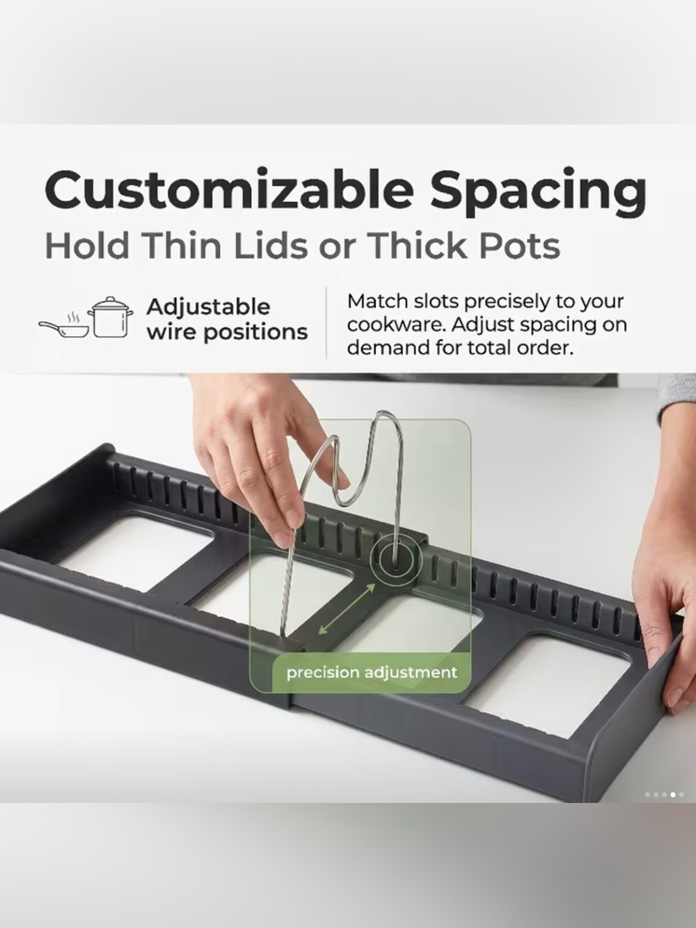 Expandable Pots and Pans Organizer Rack Kitchen Storage Brand New - Picture 3 of 8